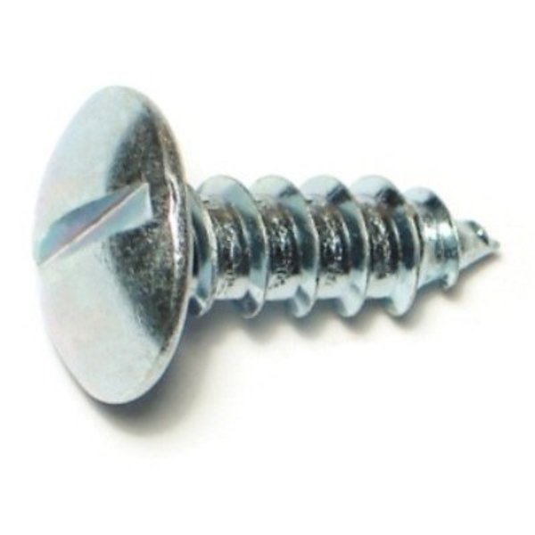 Midwest Fastener Sheet Metal Screw, #14 x 3/4 in, Zinc Plated Steel Round Head Slotted Drive, 10 PK 67016